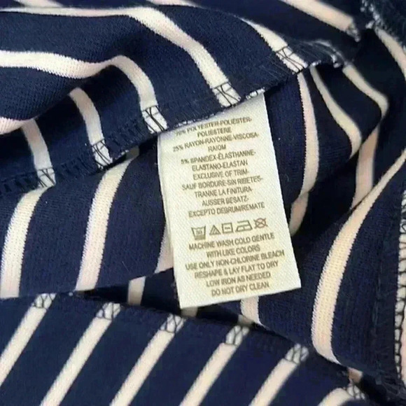 NWT Free People Nautical and Knotty Striped Skater Dress in Navy Combo medium - Picture 8 of 8